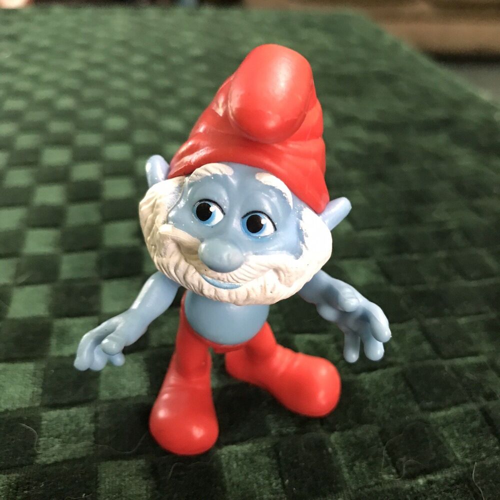 Papa Smurf Posable Figure‎ PVC 2011 Great Condition